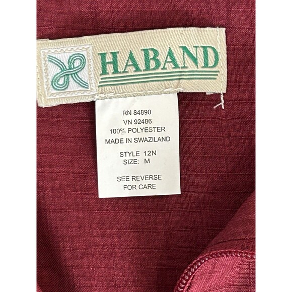 Haband Zip front Collared Short‎ Sleeve Men’s Shirt Sz M - Picture 4 of 4
